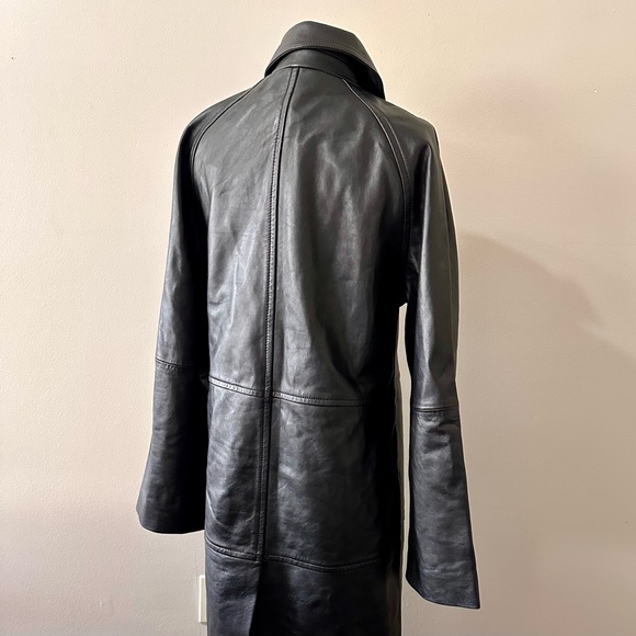 NWT Reformation Black Veda Beck Leather Trench - Picture 6 of 8